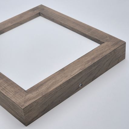 Brilagi - LED dimbar taklampa för badrum WOODY FRAME LED/24W/230V ek valnöt 30x30 cm 3000-6000K IP44 + fjärrkontroll