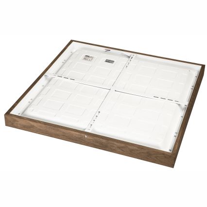 Brilagi - LED dimbar badrumsplafond WOODY FRAME LED/50W/230V ek valnöt 60x60 cm 3000-6000K IP44 + fjärrkontroll