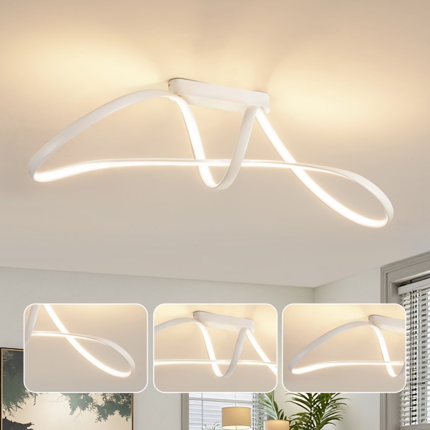 Brilagi - Dimbar LED-plafondlampa TWISTER LED/60W/230V 3000-6000K vit + fjärrkontroll