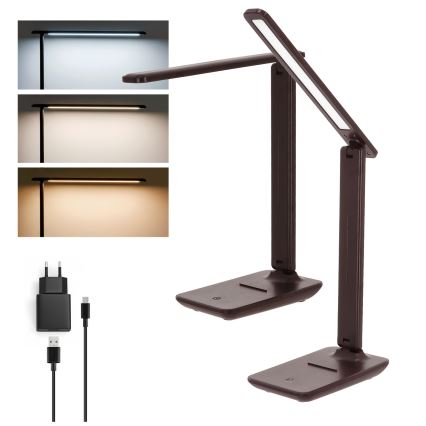 BRILAGI - Dimmbar LED-bordslampa MODO LED/7W/230V 3000/4000/6500K brun