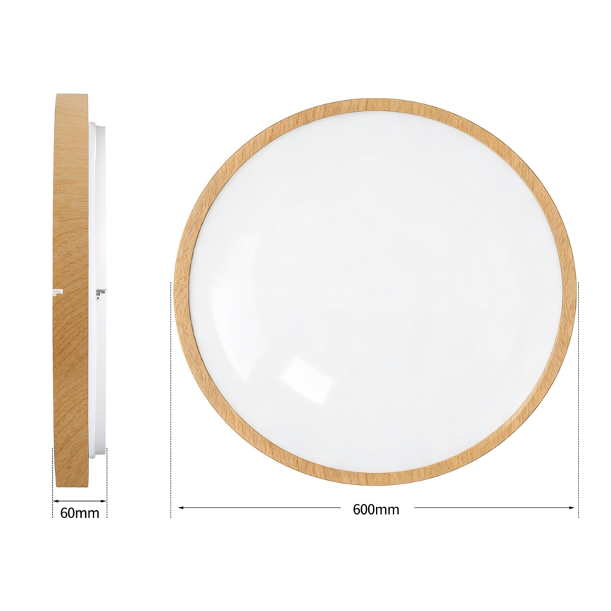 Brilagi - Dimmbar LED-taklampa GLASS POOL DOUBLE LED/80W/230V 3000-6000K 60 cm trädekor + fjärrkontroll