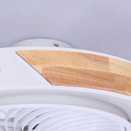 Brilagi - Dimbart LED-takarmatur med fläkt LED/30W/230V 3000–6500K Ø 50 cm vit/ek + fjärrkontroll