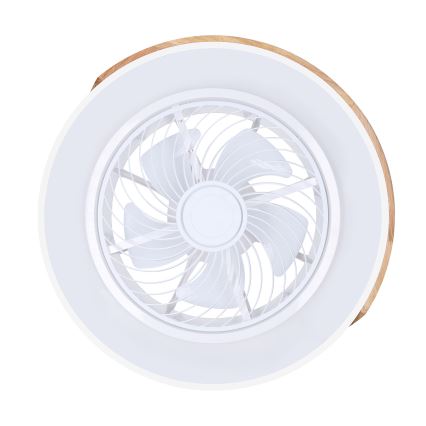 Brilagi - Dimbart LED-takarmatur med fläkt LED/30W/230V 3000–6500K Ø 50 cm vit/ek + fjärrkontroll