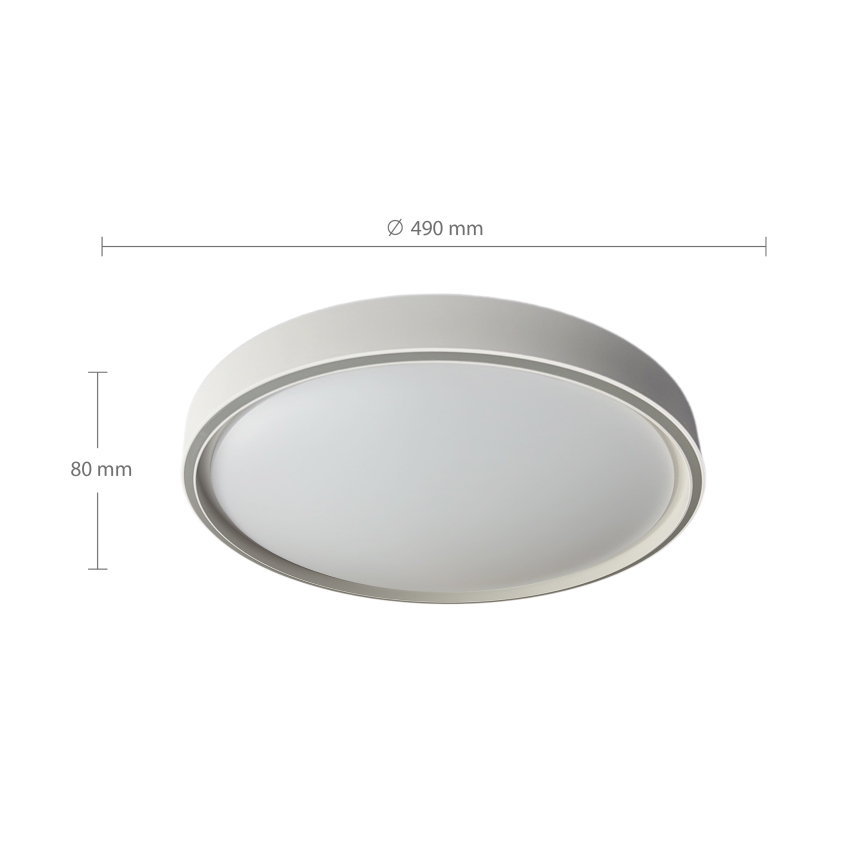 Brilagi - Dimbart LED-takarmatur NANCI LED/60W/230V 3000-6500K Ø 49 cm silver + fjärrkontroll