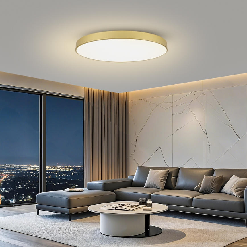 Brilagi - Dimbar LED-takarmatur POOL SMART LED/128W/230V 3000-6000K 100 cm guld Wi-Fi Tuya + fjärrkontroll