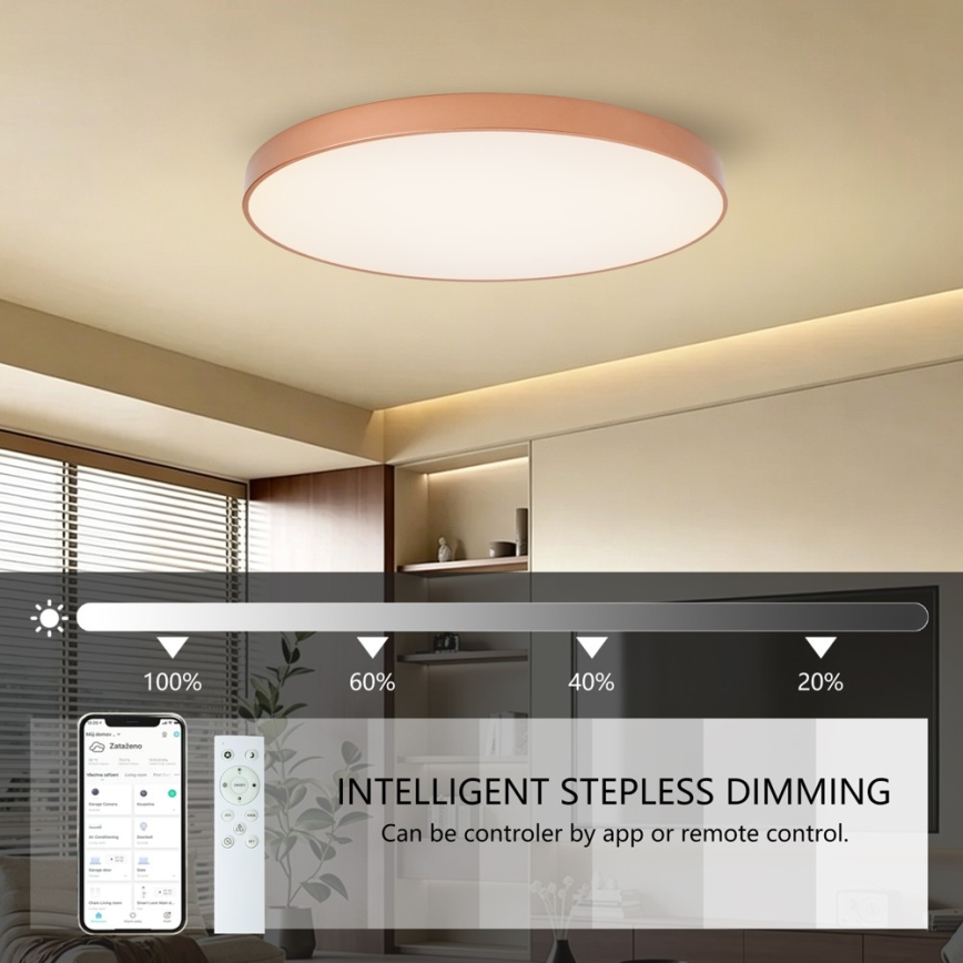 BRILAGI - LED Dimmbar taklampa POOL SMART LED/128W/230V 100 cm 3000-6000K Wi-Fi Tuya brons + fjärrkontroll