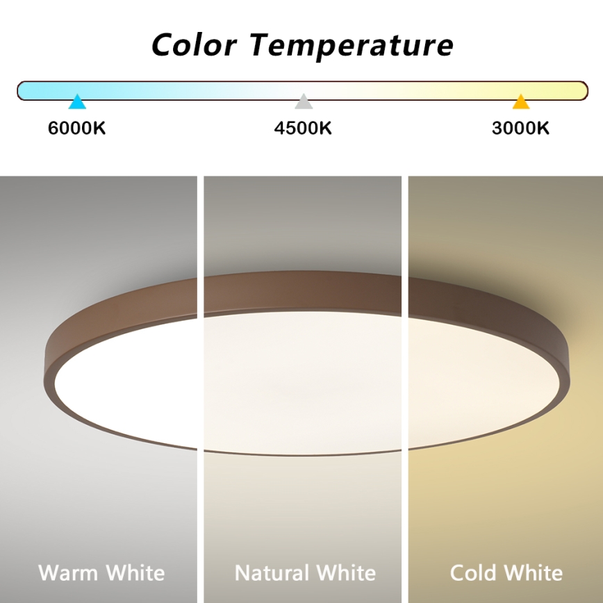 Brilagi - Dimbart LED-armatur POOL SMART LED/128W/230V Ø 100 cm 3000–6000 K Wi‑Fi Tuya + fjärrkontroll, brun