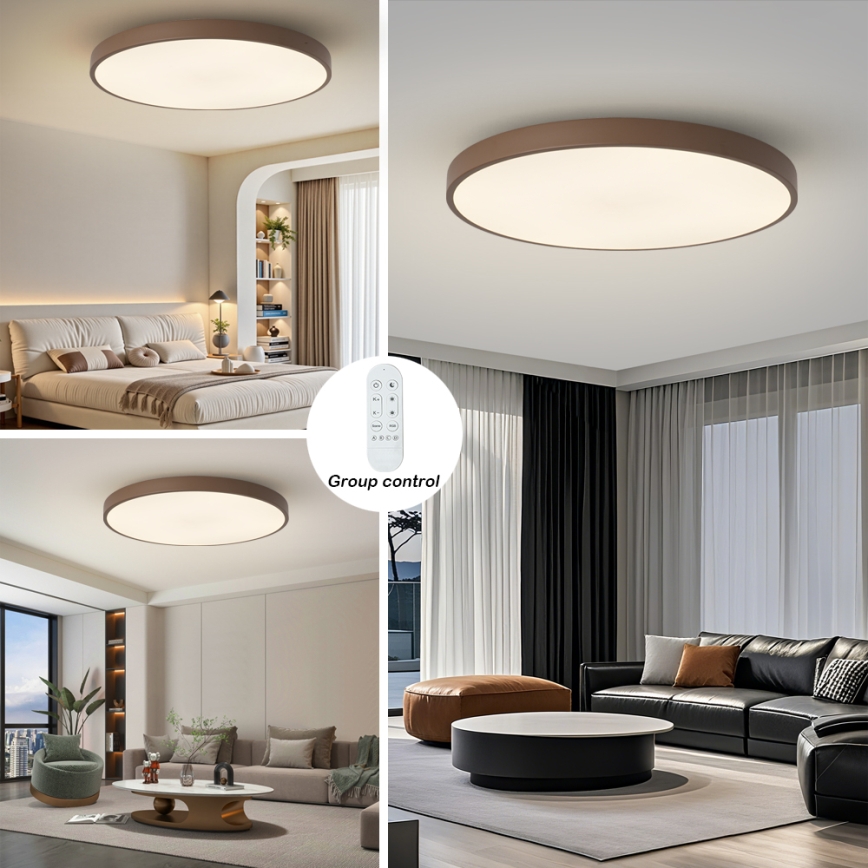 Brilagi - Dimbart LED-armatur POOL SMART LED/128W/230V Ø 100 cm 3000–6000 K Wi‑Fi Tuya + fjärrkontroll, brun