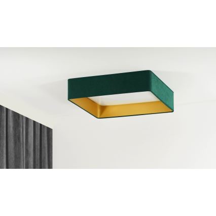 Brilagi - LED-dimbar taklampa VELVET SQUARE SMART LED/36W/230V 60x60 cm 2700-6500K Wi-Fi Tuya + fjärrkontroll grön