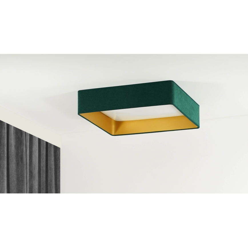 Brilagi - LED-dimbar taklampa VELVET SQUARE SMART LED/36W/230V 60x60 cm 2700-6500K Wi-Fi Tuya + fjärrkontroll grön