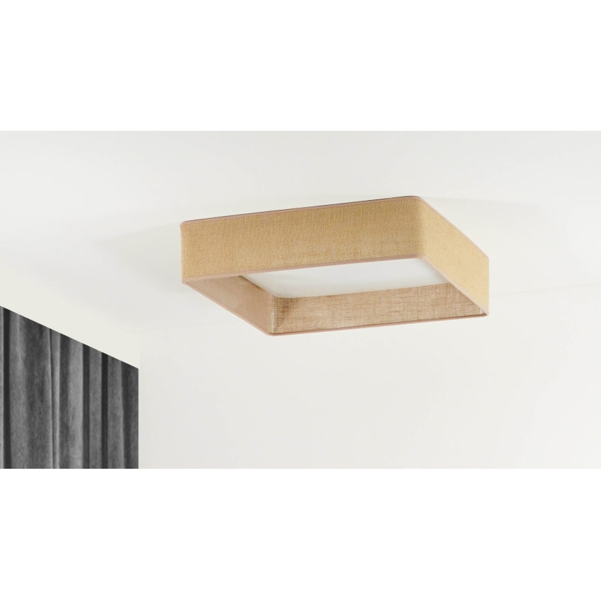Brilagi - Dimmbar takarmatur VELVET SQUARE SMART LED/36W/230V 60x60 cm 2700-6500K Wi-Fi Tuya + fjärrkontroll brun