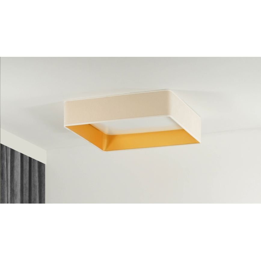 Brilagi - Dimbart LED-takarmatur VELVET SQUARE SMART LED/36W/230V 60x60 cm 2700-6500K Wi-Fi Tuya + fjärrkontroll krämvit