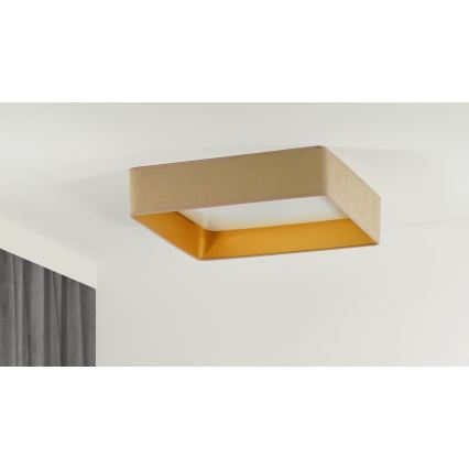 Brilagi - LED Dimbar takarmatur VELVET SQUARE SMART LED/36W/230V 60x60 cm 2700-6500K Wi-Fi Tuya + fjärrkontroll beige