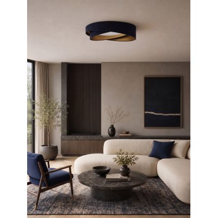 BRILAGI - LED dimbar taklampa VELVET TWIST LED/36W/230V 3000-6000K Ø 65 cm Wi-Fi Tuya Beacon blå/guld + fjärrkontroll