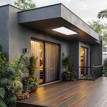 Brilagi - Dimmbar LED-badrumstaklampa FRAME SMART LED/96W/230V 120x60 cm 3000-6000K IP44 svart + fjärrkontroll