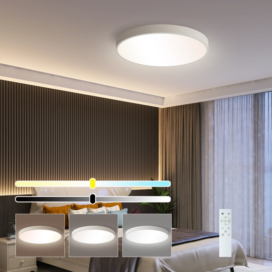 Brilagi - Dimbart LED-takarmatur POOL SMART LED/48W/230V 40 cm 3000-6000K Wi-Fi Tuya + fjärrkontroll vit