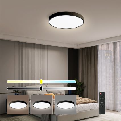 Brilagi - Dimmbar LED-taklampa POOL SMART LED/48W/230V 40 cm 3000-6000K Wi-Fi Tuya + fjärrkontroll svart
