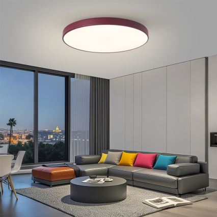 Brilagi - LED-armatur, dimbar, POOL SMART LED/100W/230V Ø 80 cm 3000-6000K Wi-Fi Tuya + fjärrkontroll bordeaux