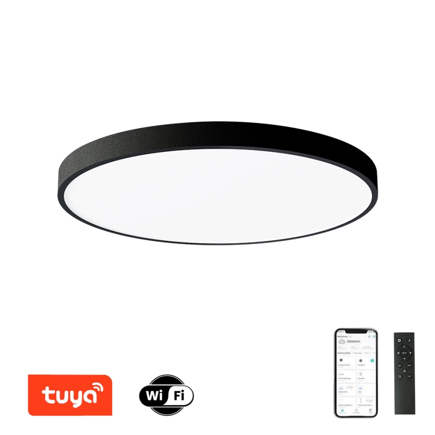 Brilagi - LED dimbar taklampa POOL SMART LED/180W/230V 3000–6000 K Ø 120 cm Wi‑Fi (Tuya) svart + fjärrkontroll