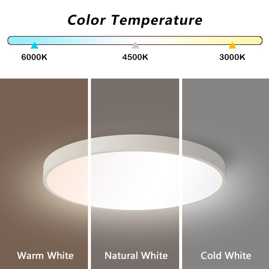 Brilagi - LED dimbar taklampa POOL SMART LED/60W/230V 50 cm 3000-6000K Wi-Fi Tuya + fjärrkontroll vit