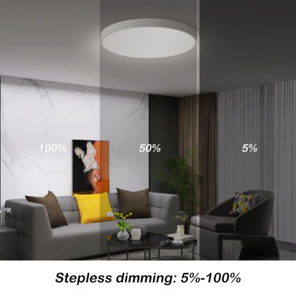 Brilagi - LED dimbar taklampa POOL SMART LED/60W/230V 50 cm 3000-6000K Wi-Fi Tuya + fjärrkontroll vit