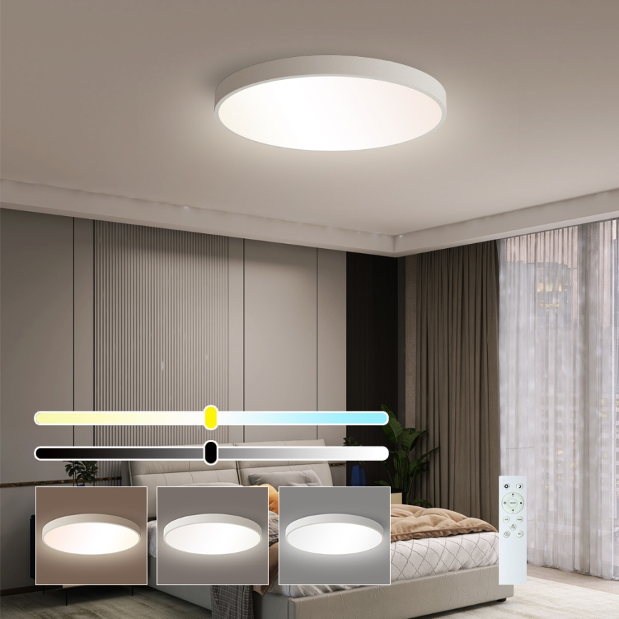 Brilagi - LED dimbar taklampa POOL SMART LED/60W/230V 50 cm 3000-6000K Wi-Fi Tuya + fjärrkontroll vit