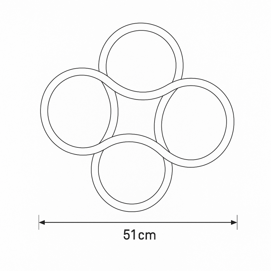 Brilagi - Dimbar LED-taklampa ORELLI LED/53W/230V Ø 51 cm 3000–6000K + fjärrkontroll