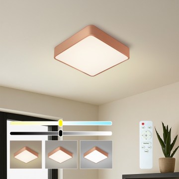 BRILAGI - LED-dimbart takarmatur POOL SQUARE LED/36W/230V 3000-6000K 40x40 cm bronsfärgad + fjärrkontroll