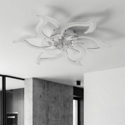 Brilagi - Dimbart LED-takfläkt LED/34W/230V 3000–6500K Ø 83 cm vit + fjärrkontroll