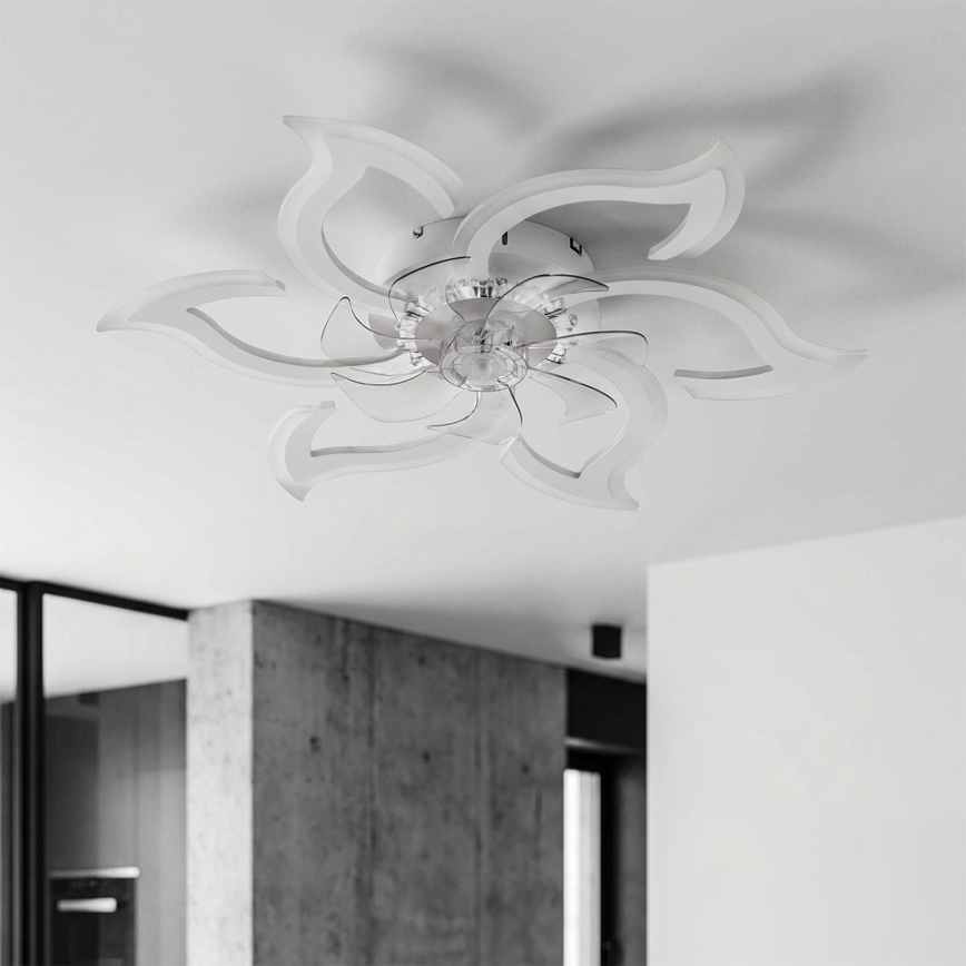 Brilagi - Dimbart LED-takfläkt LED/34W/230V 3000–6500K Ø 83 cm vit + fjärrkontroll