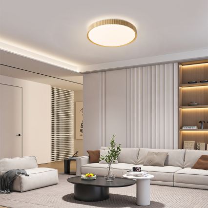 Brilagi - Dimbar LED-taklampa CORVO LED/72W/230V 3000-6000K trädekor Ø 50 cm + fjärrkontroll