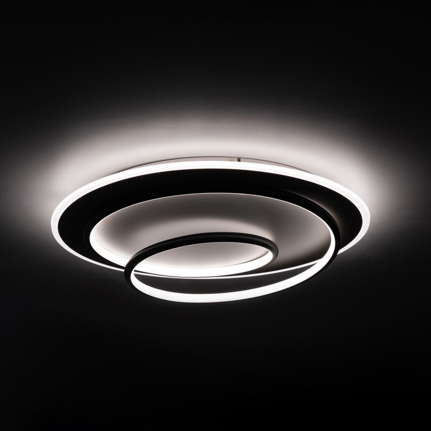 BRILAGI - Dimbar LED-taklampa FLARE LED/70W/230V 3000–6000K Ø 50 cm vit/svart + fjärrkontroll