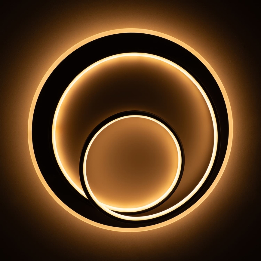 BRILAGI - Dimbar LED-taklampa FLARE LED/70W/230V 3000–6000K Ø 50 cm vit/svart + fjärrkontroll