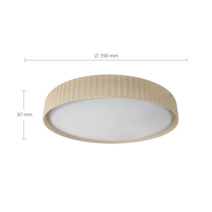 Brilagi - LED-dimbar takarmatur LUCIA LED/60W/230V 3000-6500K Ø 59 cm beige + fjärrkontroll