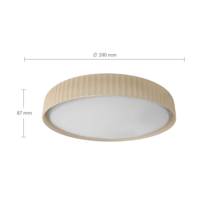 Brilagi - LED-dimbar takarmatur LUCIA LED/60W/230V 3000-6500K Ø 59 cm beige + fjärrkontroll