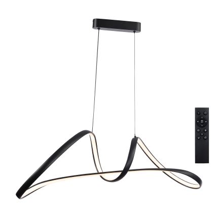 Brilagi - Dimbar LED-pendel på vajer TWISTER LED/60W/230V 3000–6000K svart + fjärrkontroll