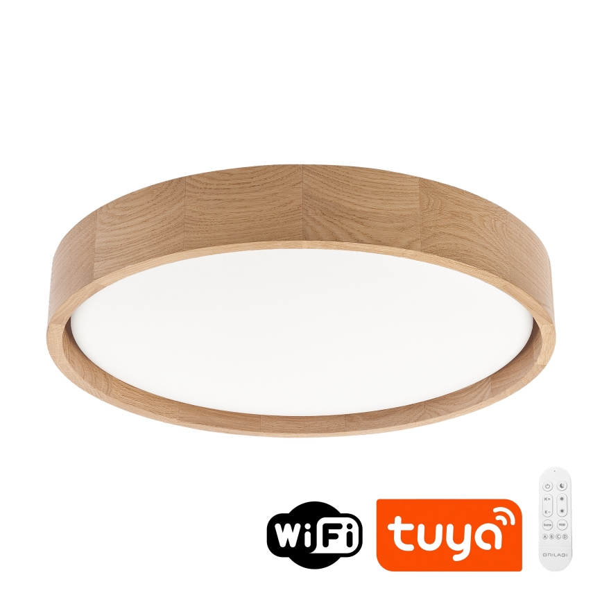 Brilagi - LED-dimmbar taklampa MANAROLA SMART LED/24W/230V 3000-6000K Wi-Fi Tuya Beacon Ø 41 cm ek + fjärrkontroll