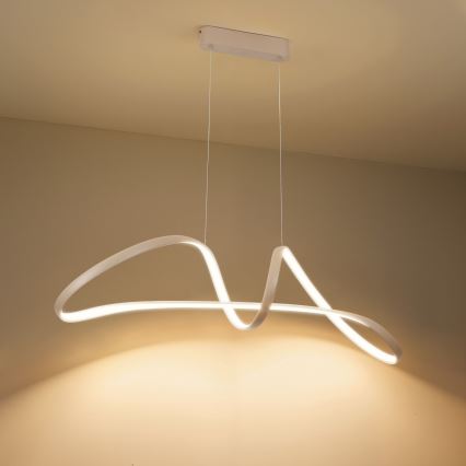 Brilagi - LED-dimmbar pendel på vajer TWISTER LED/60W/230V 3000-6000K beige + fjärrkontroll