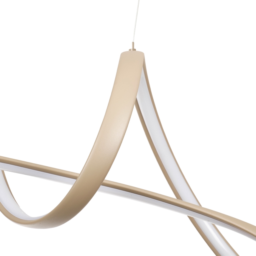 Brilagi - LED-dimmbar pendel på vajer TWISTER LED/60W/230V 3000-6000K beige + fjärrkontroll