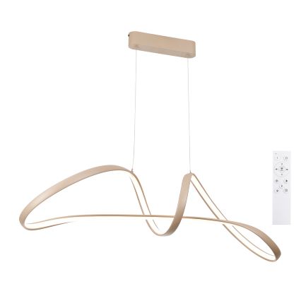 Brilagi - LED-dimmbar pendel på vajer TWISTER LED/60W/230V 3000-6000K beige + fjärrkontroll