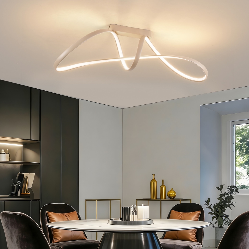 Brilagi - LED-dimbar ytmonterad taklampa TWISTER LED/60W/230V 3000-6000K beige + fjärrkontroll