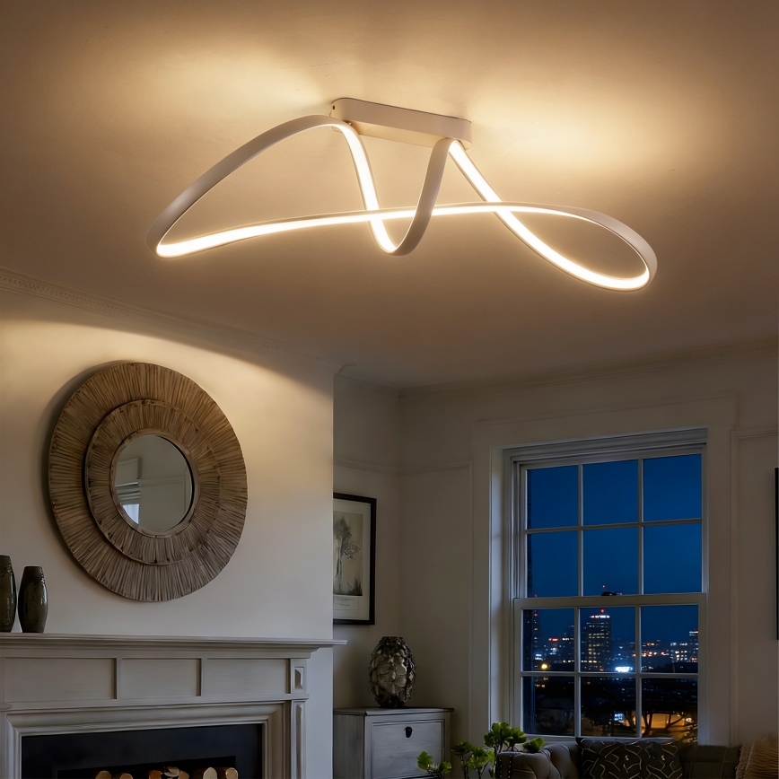 Brilagi - LED-dimbar ytmonterad taklampa TWISTER LED/60W/230V 3000-6000K beige + fjärrkontroll