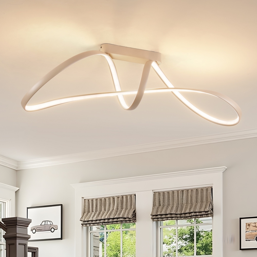 Brilagi - LED-dimbar ytmonterad taklampa TWISTER LED/60W/230V 3000-6000K beige + fjärrkontroll