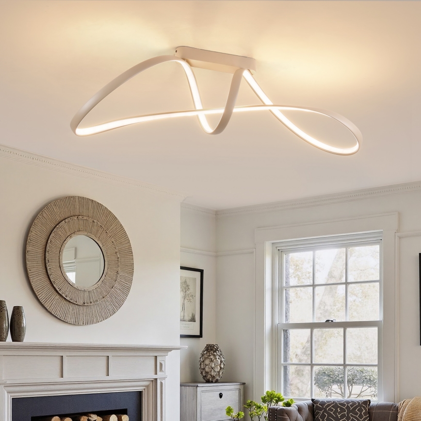 Brilagi - LED-dimbar ytmonterad taklampa TWISTER LED/60W/230V 3000-6000K beige + fjärrkontroll