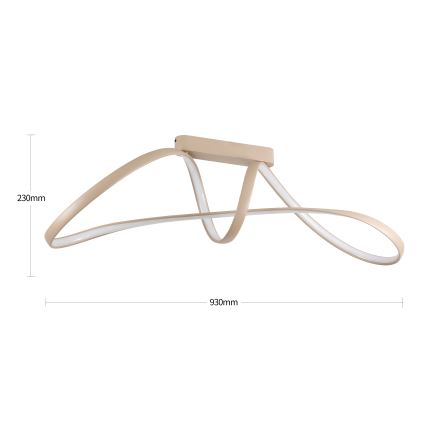 Brilagi - LED-dimbar ytmonterad taklampa TWISTER LED/60W/230V 3000-6000K beige + fjärrkontroll