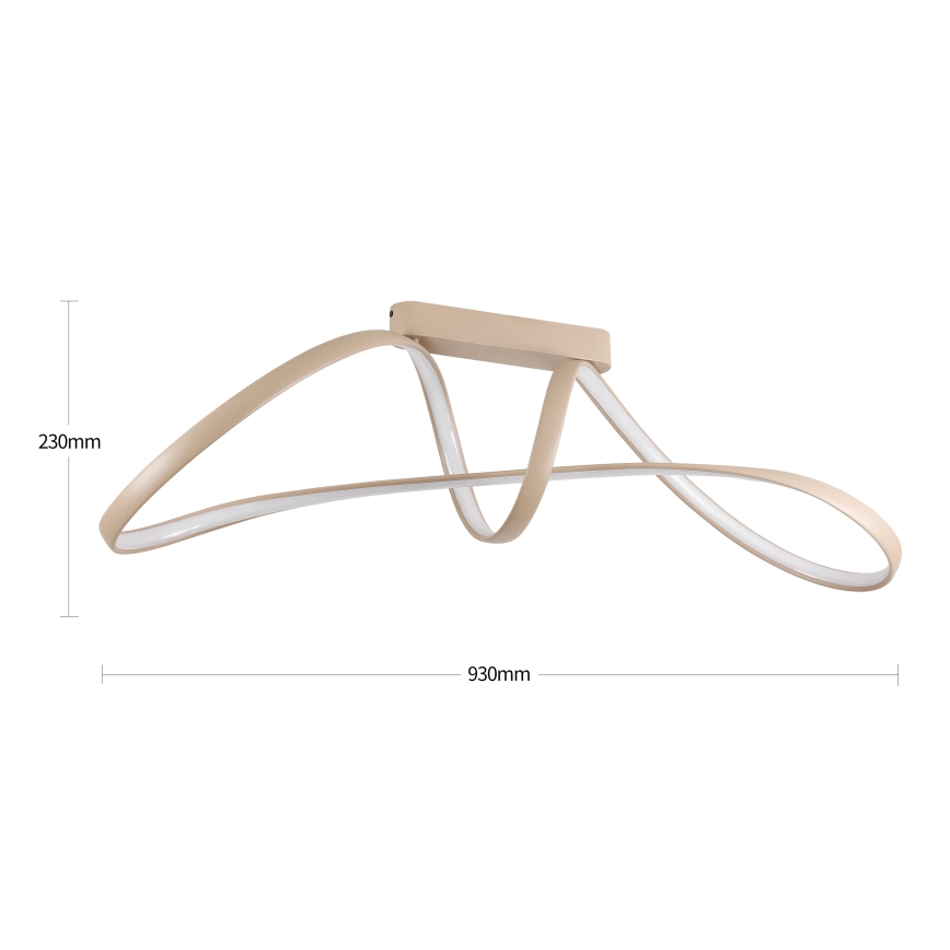 Brilagi - LED-dimbar ytmonterad taklampa TWISTER LED/60W/230V 3000-6000K beige + fjärrkontroll