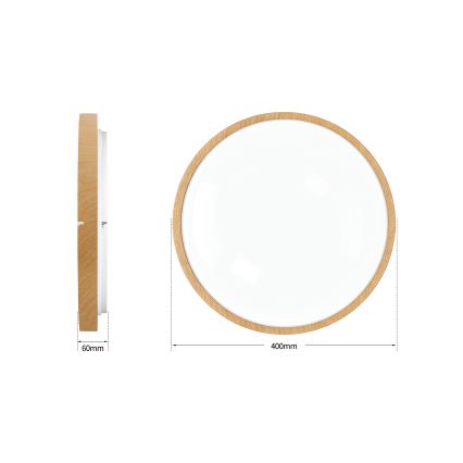 Brilagi - Dimbar LED-taklampa GLASS POOL DOUBLE LED/48W/230V 3000-6000K 40 cm trädekor + fjärrkontroll