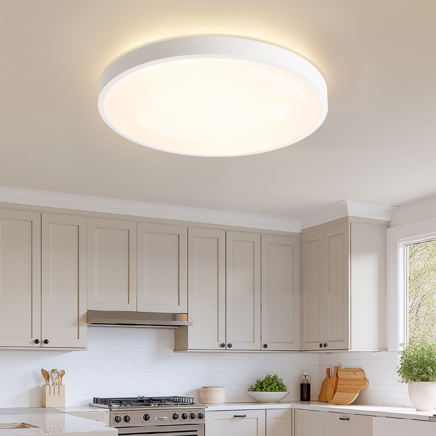 Brilagi - Dimbart LED-takarmatur GLASS POOL DOUBLE LED/80W/230V 3000–6000K 60 cm vit + fjärrkontroll