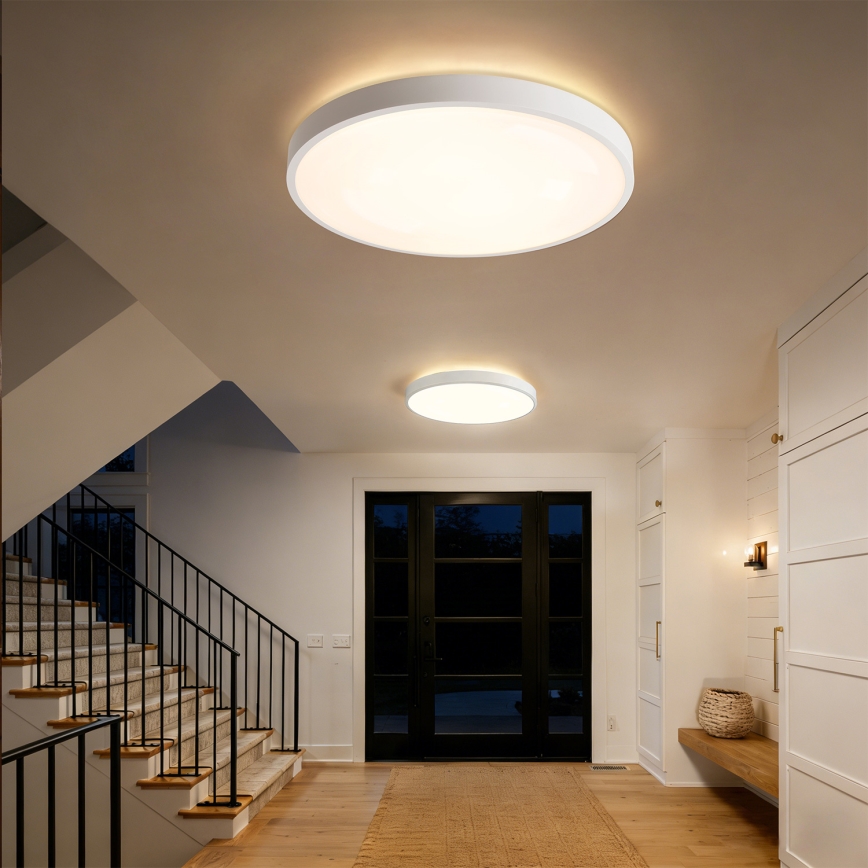 Brilagi - Dimbart LED-takarmatur GLASS POOL DOUBLE LED/80W/230V 3000–6000K 60 cm vit + fjärrkontroll