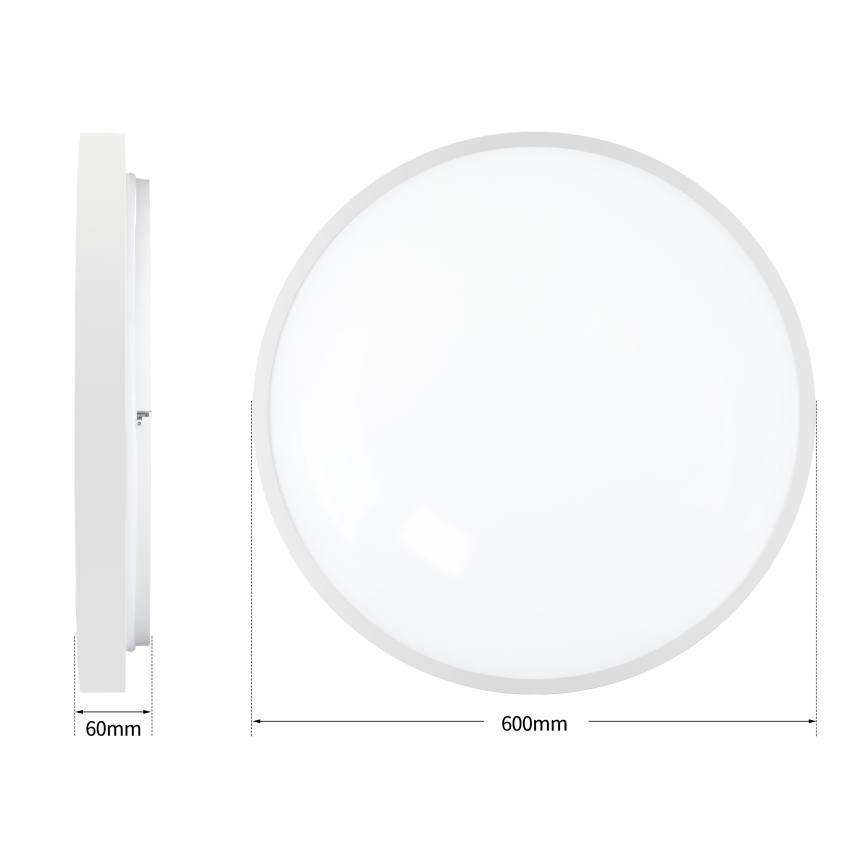 Brilagi - Dimbart LED-takarmatur GLASS POOL DOUBLE LED/80W/230V 3000–6000K 60 cm vit + fjärrkontroll